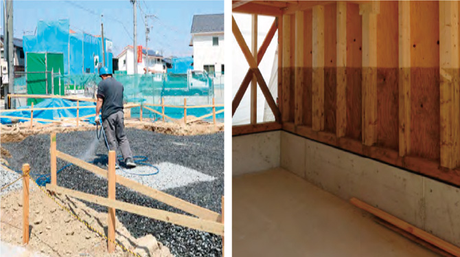 地上1.3mまで徹底した防蟻処理