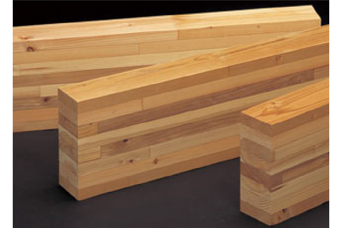 国産材を使った、軽くて強い集成構造材