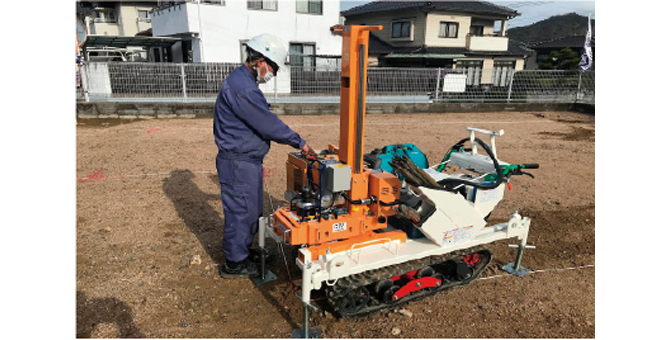 一邸一邸、ていねいな地盤調査